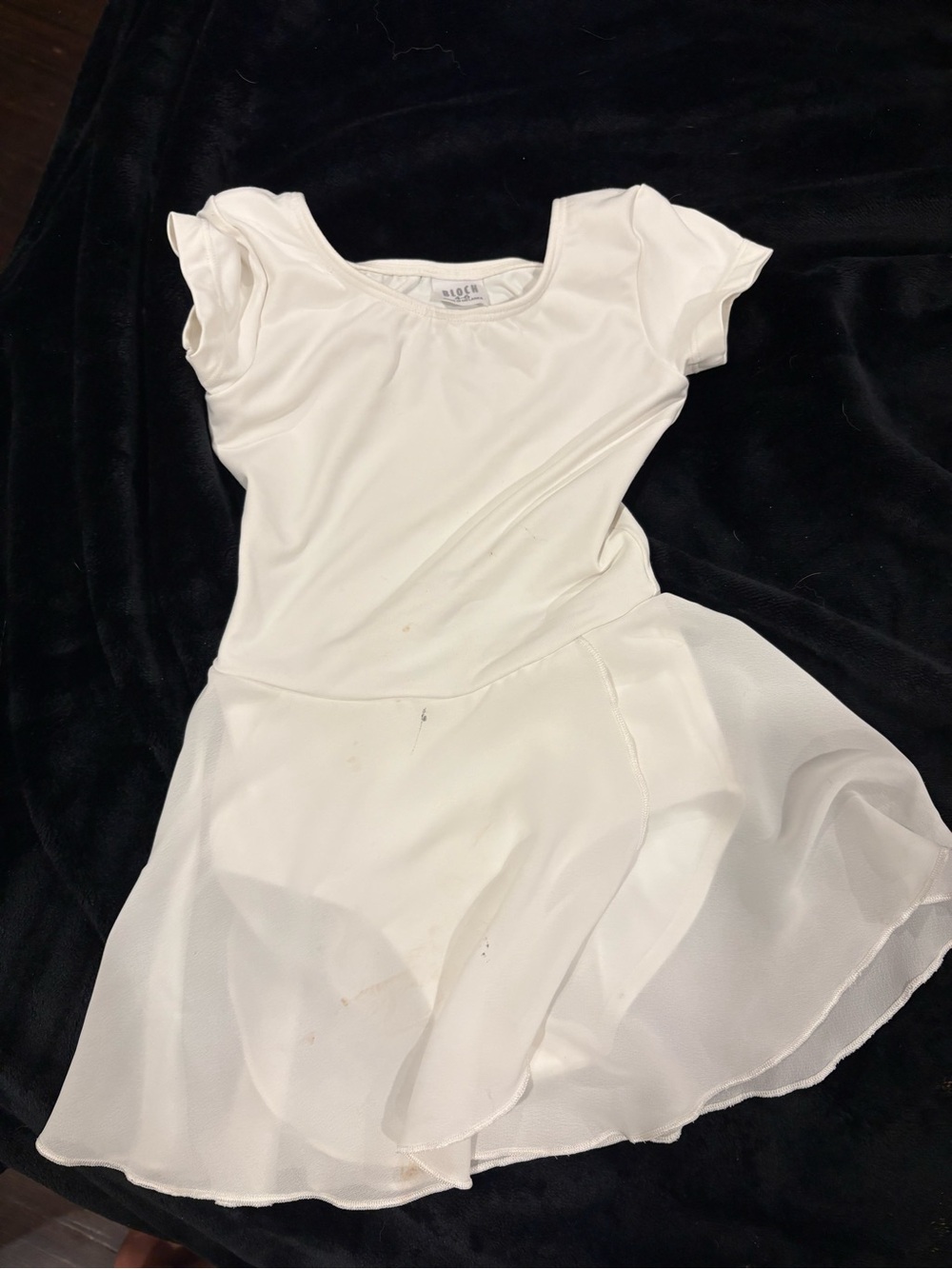 Bloch white cap sleeve leotard